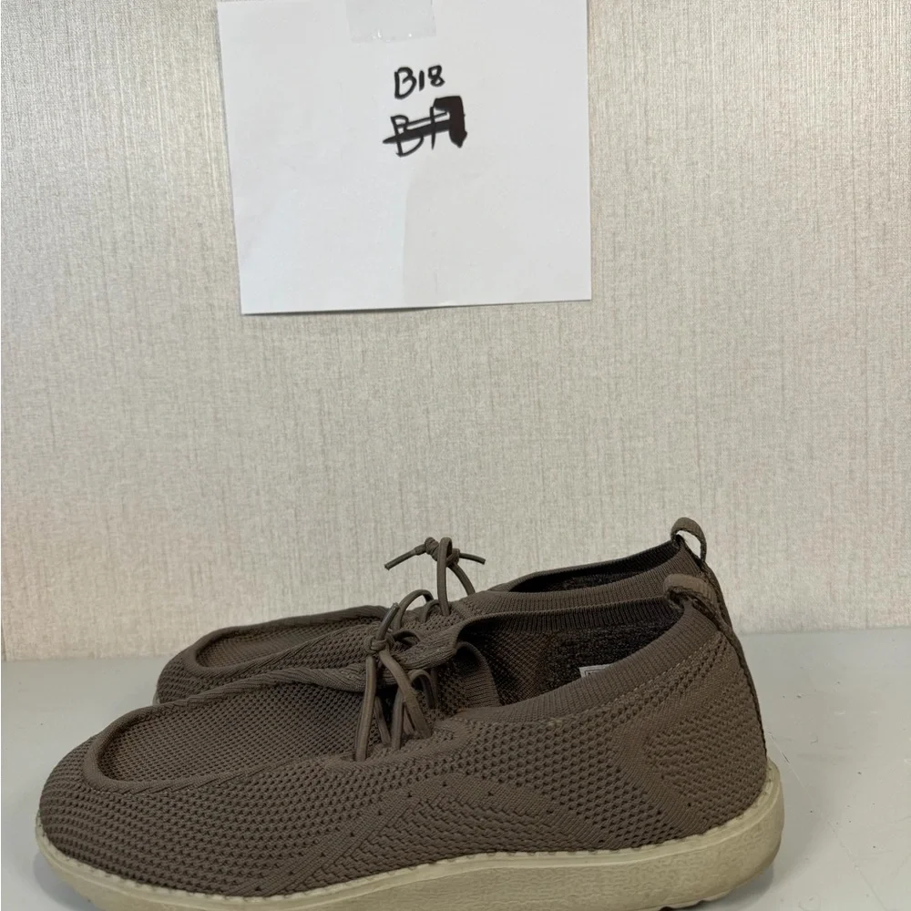 Itazero Distinto Loafer Shoes Mens Size 8.5 A21M102 Khaki‎ Slip On Brown